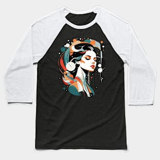 Abstract retro woman art Baseball T-Shirt